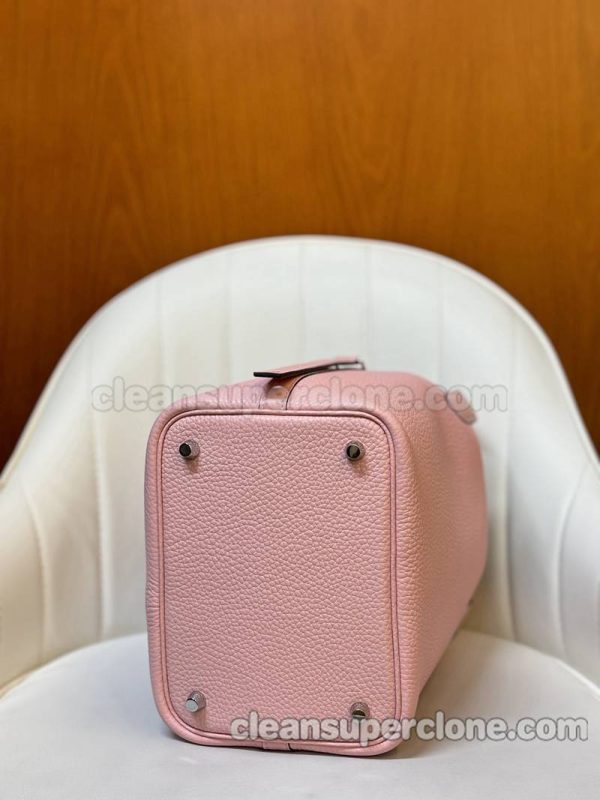 cowhide bag 1:1 Copy description and price pink Hermes Handbag women 2