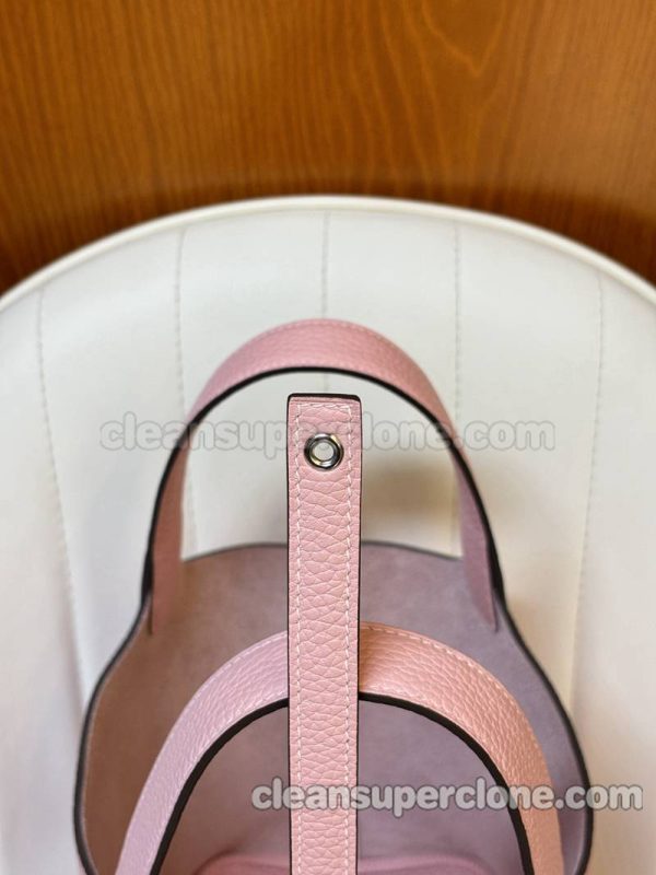 cowhide bag 1:1 Copy description and price pink Hermes Handbag women 9