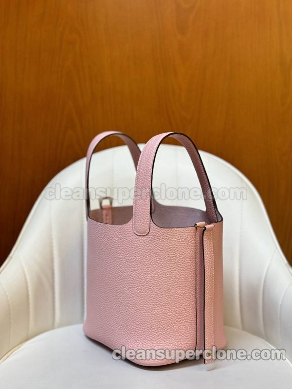 Hermes bag Super Clone picture and price pink Handbag cowhide women 3