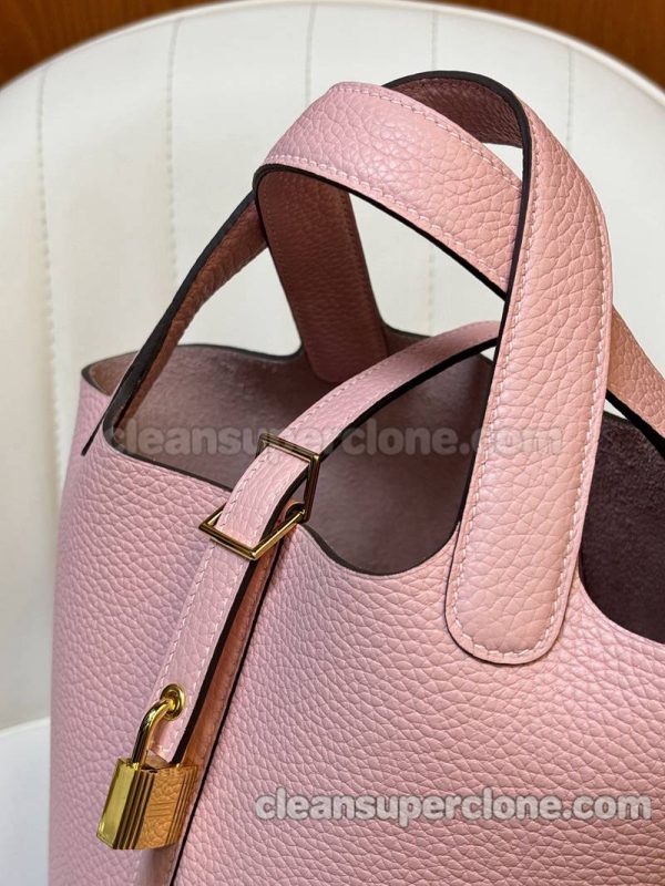 Hermes bag Super Clone picture and price pink Handbag cowhide women 9