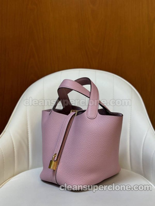 Handbag bag replica details and pricing Mallow purple Hermes cowhide women