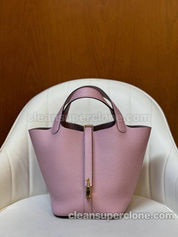 Handbag bag replica details and pricing Mallow purple Hermes cowhide women 2