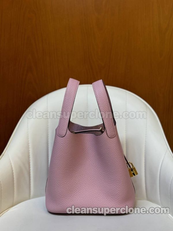 Handbag bag replica details and pricing Mallow purple Hermes cowhide women 3