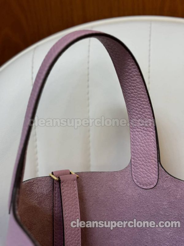 Handbag bag replica details and pricing Mallow purple Hermes cowhide women 6