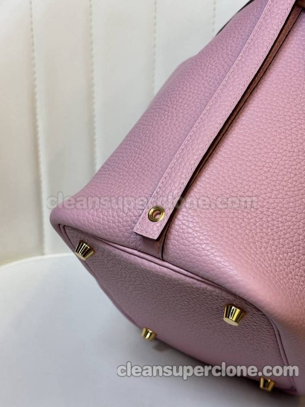 Handbag bag replica details and pricing Mallow purple Hermes cowhide women 7