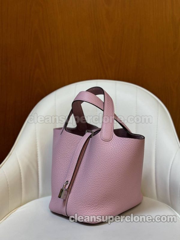 cowhide bag 1:1 Copy description and price Mallow purple Hermes Handbag women 6