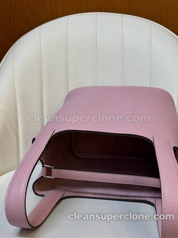 cowhide bag 1:1 Copy description and price Mallow purple Hermes Handbag women 8