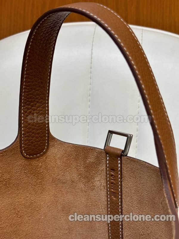 Hermes bag Super Clone picture and price Gold brown Handbag cowhide women 2