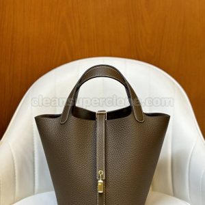 Handbag bag replica details and pricing Elephant grey Hermes cowhide women