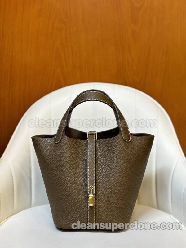 Handbag bag replica details and pricing Elephant grey Hermes cowhide women