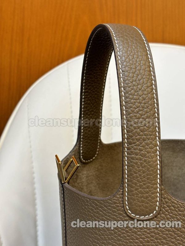 Handbag bag replica details and pricing Elephant grey Hermes cowhide women 2