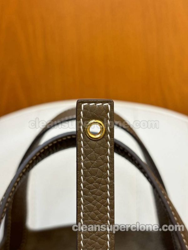 Handbag bag replica details and pricing Elephant grey Hermes cowhide women 9