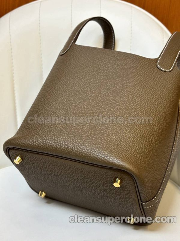 Handbag bag replica details and pricing Elephant grey Hermes cowhide women 10