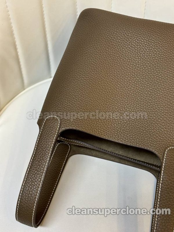 Handbag bag replica details and pricing Elephant grey Hermes cowhide women 11