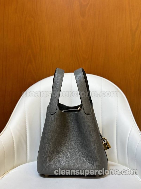 cowhide bag 1:1 Copy description and price Cumulonimbus ash Hermes Handbag women 5