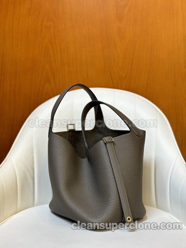 Handbag bag replica details and pricing Tin gray Hermes cowhide women