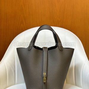 Handbag bag replica details and pricing Tin gray Hermes cowhide women 5