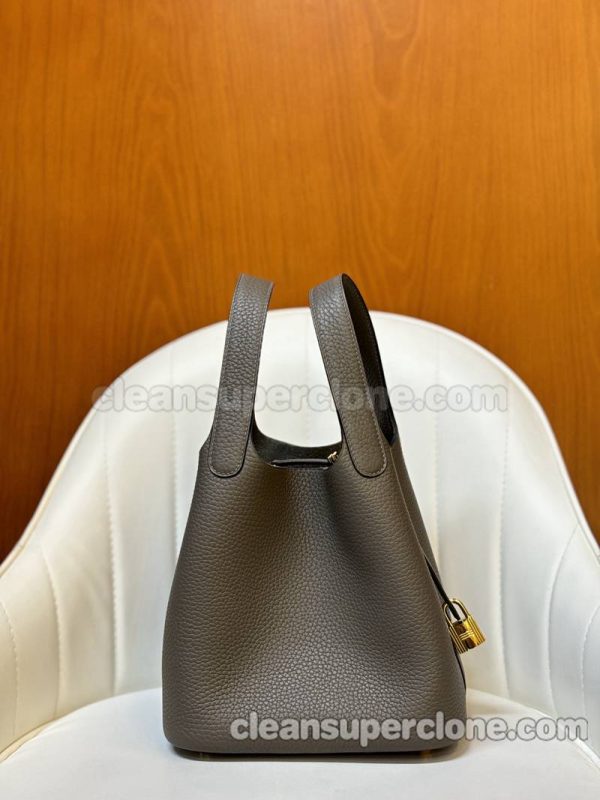 Handbag bag replica details and pricing Tin gray Hermes cowhide women 9