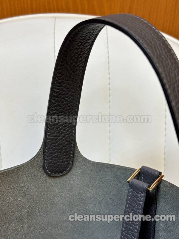 Handbag bag replica details and pricing Graphite grey Hermes cowhide women 6