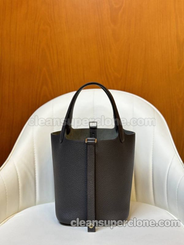 Handbag bag replica details and pricing Graphite grey Hermes cowhide women 9