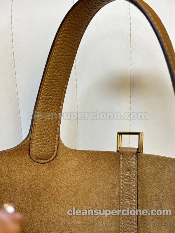 cowhide bag 1:1 Copy description and price Cookie color Hermes Handbag women 2