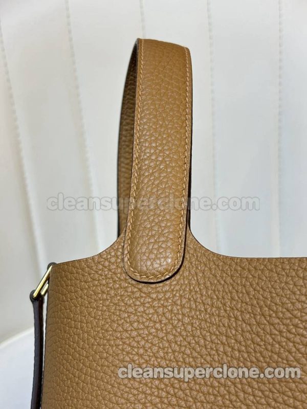 cowhide bag 1:1 Copy description and price Cookie color Hermes Handbag women 3