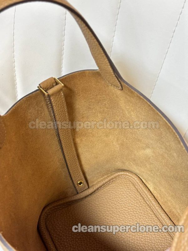 cowhide bag 1:1 Copy description and price Cookie color Hermes Handbag women 4