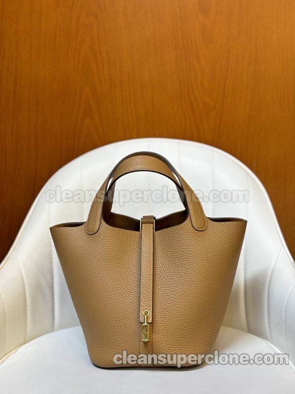 cowhide bag 1:1 Copy description and price Cookie color Hermes Handbag women 6