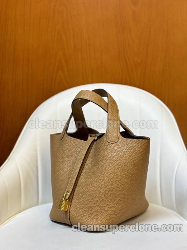 cowhide bag 1:1 Copy description and price Cookie color Hermes Handbag women 7