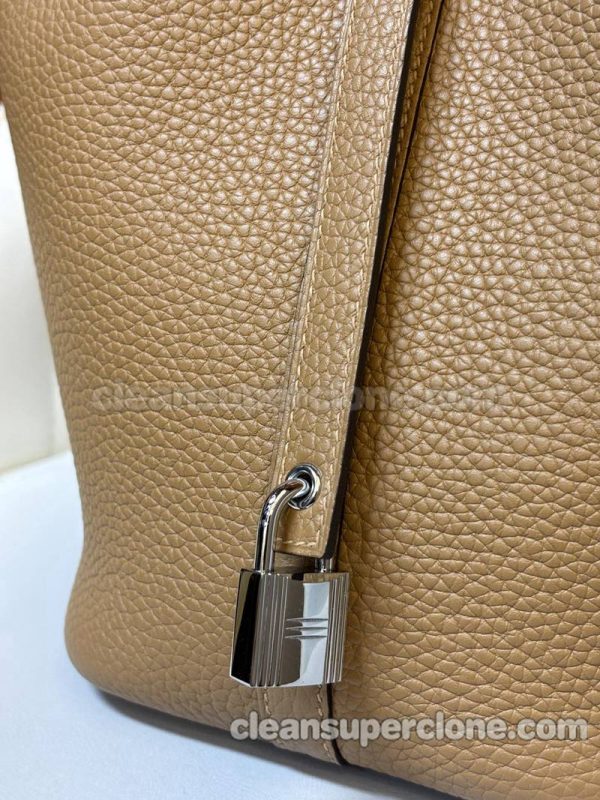 Hermes bag Super Clone picture and price Cookie color Handbag cowhide women 2