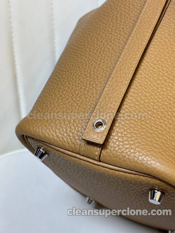 Hermes bag Super Clone picture and price Cookie color Handbag cowhide women 4