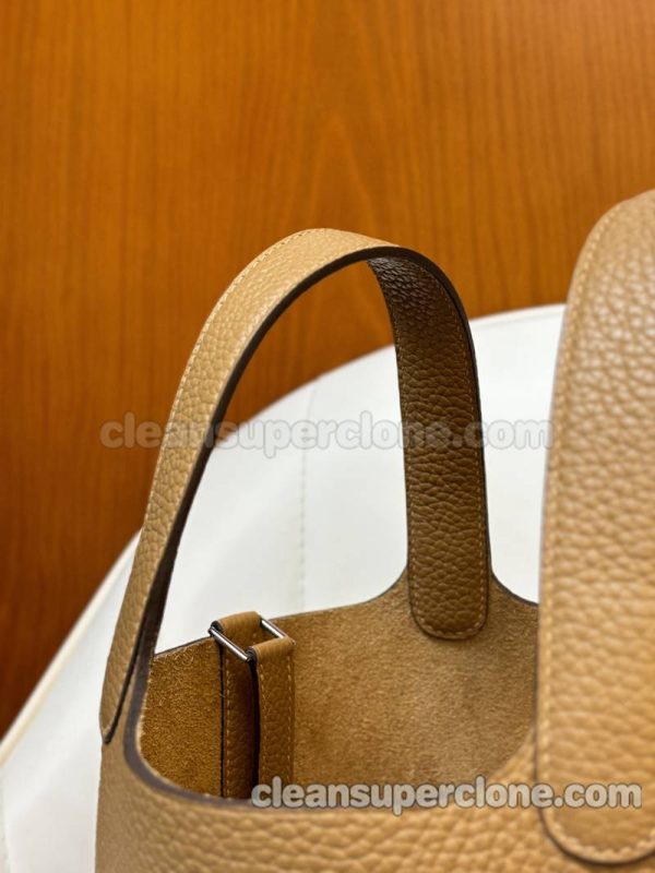 Hermes bag Super Clone picture and price Cookie color Handbag cowhide women 5