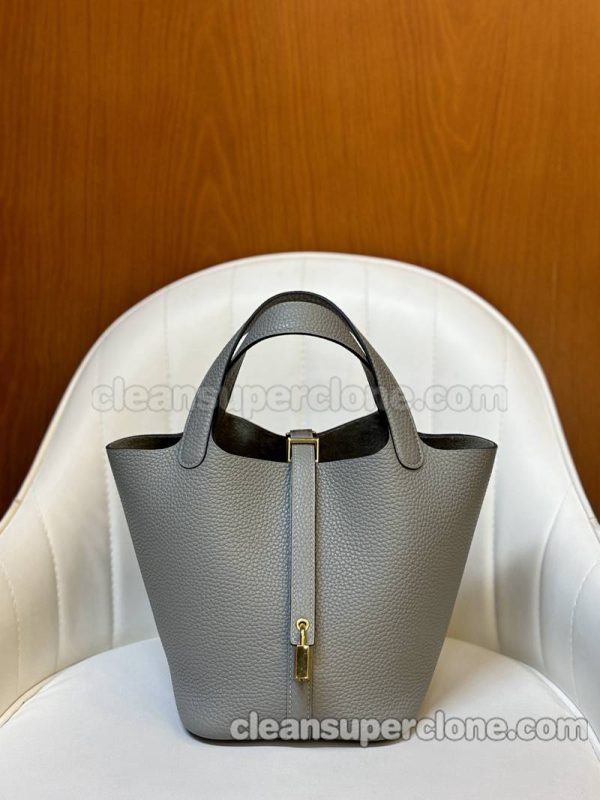 Handbag bag replica details and pricing Seagull grey Hermes cowhide women