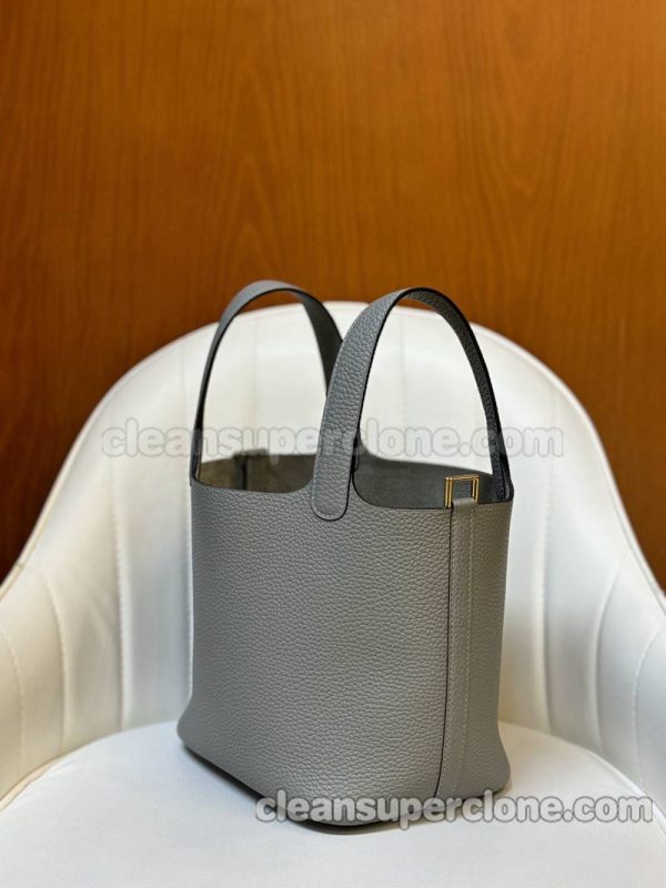 Handbag bag replica details and pricing Seagull grey Hermes cowhide women 3