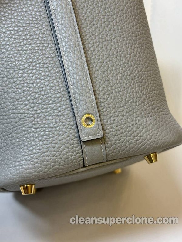 Handbag bag replica details and pricing Seagull grey Hermes cowhide women 5