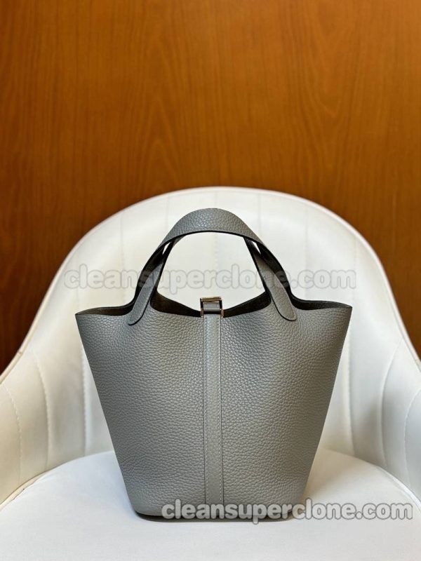 Handbag bag replica details and pricing Seagull grey Hermes cowhide women 7