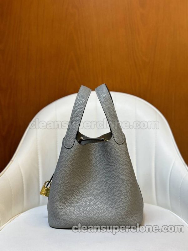 Handbag bag replica details and pricing Seagull grey Hermes cowhide women 8