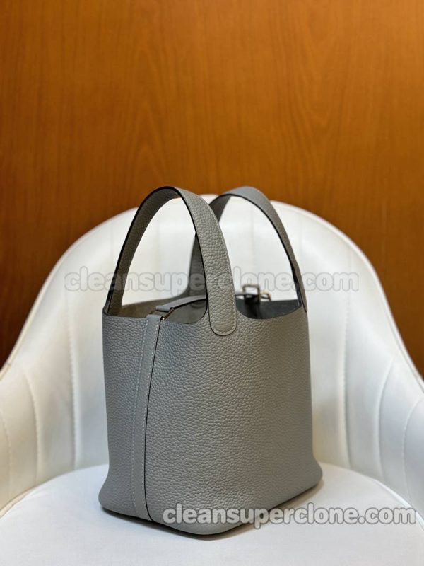 Handbag bag replica details and pricing Seagull grey Hermes cowhide women 9