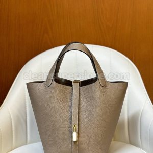 Hermes bag Super Clone picture and price Turtledove grey Hermes cowhide women 3