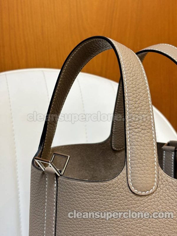 Handbag bag replica details and pricing Turtledove grey Hermes cowhide women 4