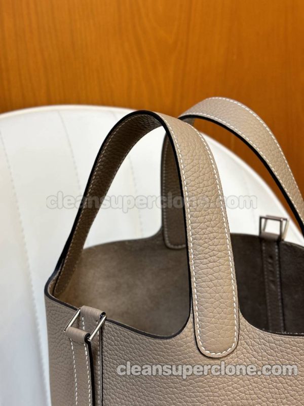 Handbag bag replica details and pricing Turtledove grey Hermes cowhide women 6