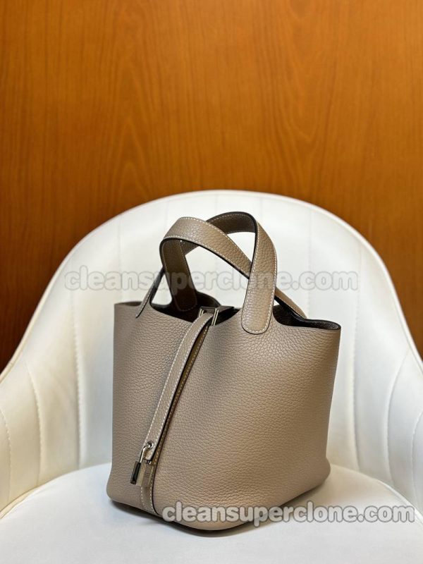 Handbag bag replica details and pricing Turtledove grey Hermes cowhide women 9