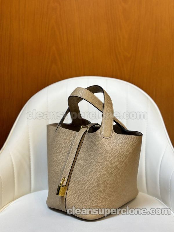 cowhide bag 1:1 Copy description and price Trench coat grey Hermes Handbag women 6