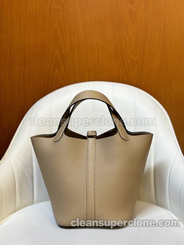 cowhide bag 1:1 Copy description and price Trench coat grey Hermes Handbag women 7