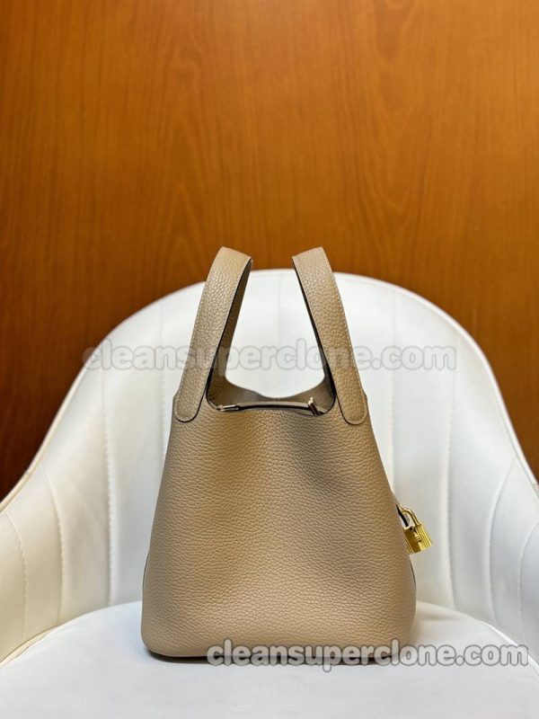 cowhide bag 1:1 Copy description and price Trench coat grey Hermes Handbag women 9