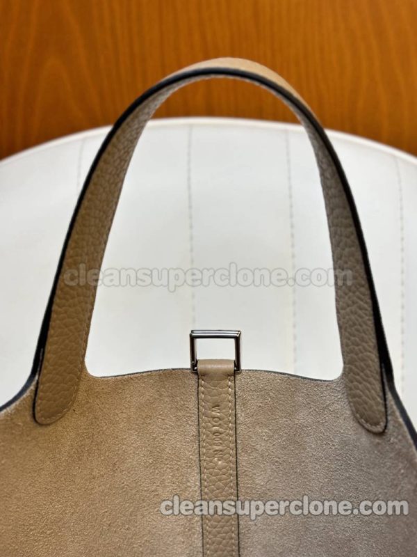 Hermes bag Super Clone picture and price Trench coat grey Handbag cowhide women 2