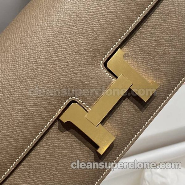 Crossbody bag replica details and pricing Elephant grey Hermes Shoulder cowhide women 5