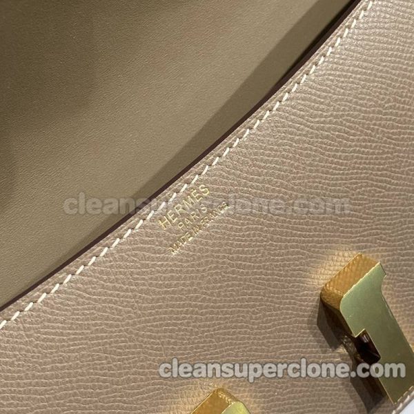 Crossbody bag replica details and pricing Elephant grey Hermes Shoulder cowhide women 6