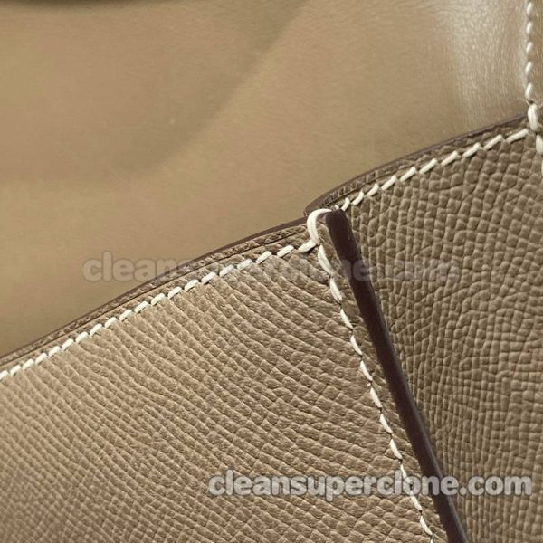 Crossbody bag replica details and pricing Elephant grey Hermes Shoulder cowhide women 7