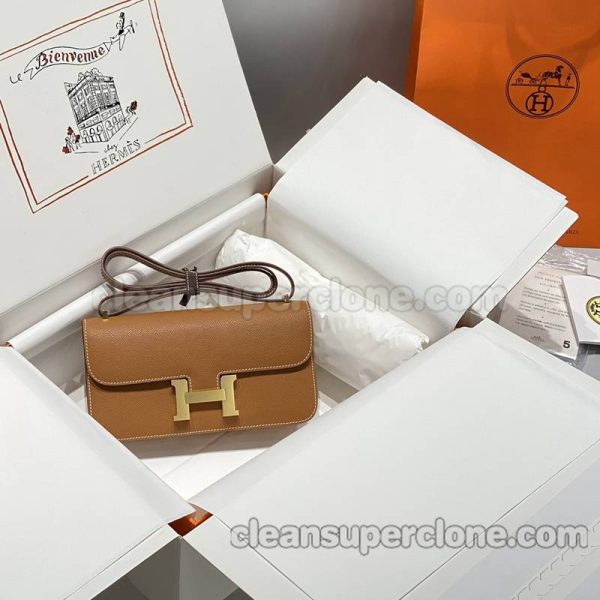 cowhide bag 1:1 Copy description and price gold brown Hermes Crossbody Shoulder women